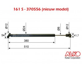 Schokdemper / Amortisseur AL-KO 161S - 370556 (nieuw model)